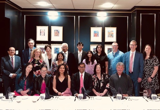 picture of TMMC group celebrating Dr. Amaravadi's professorship 