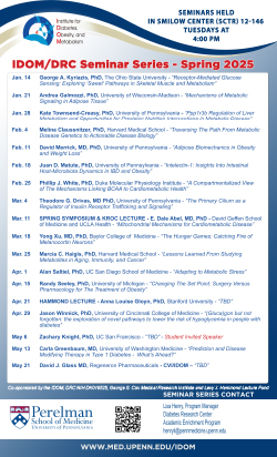 Spring 2025 DRC/IDOM Seminar Schedule