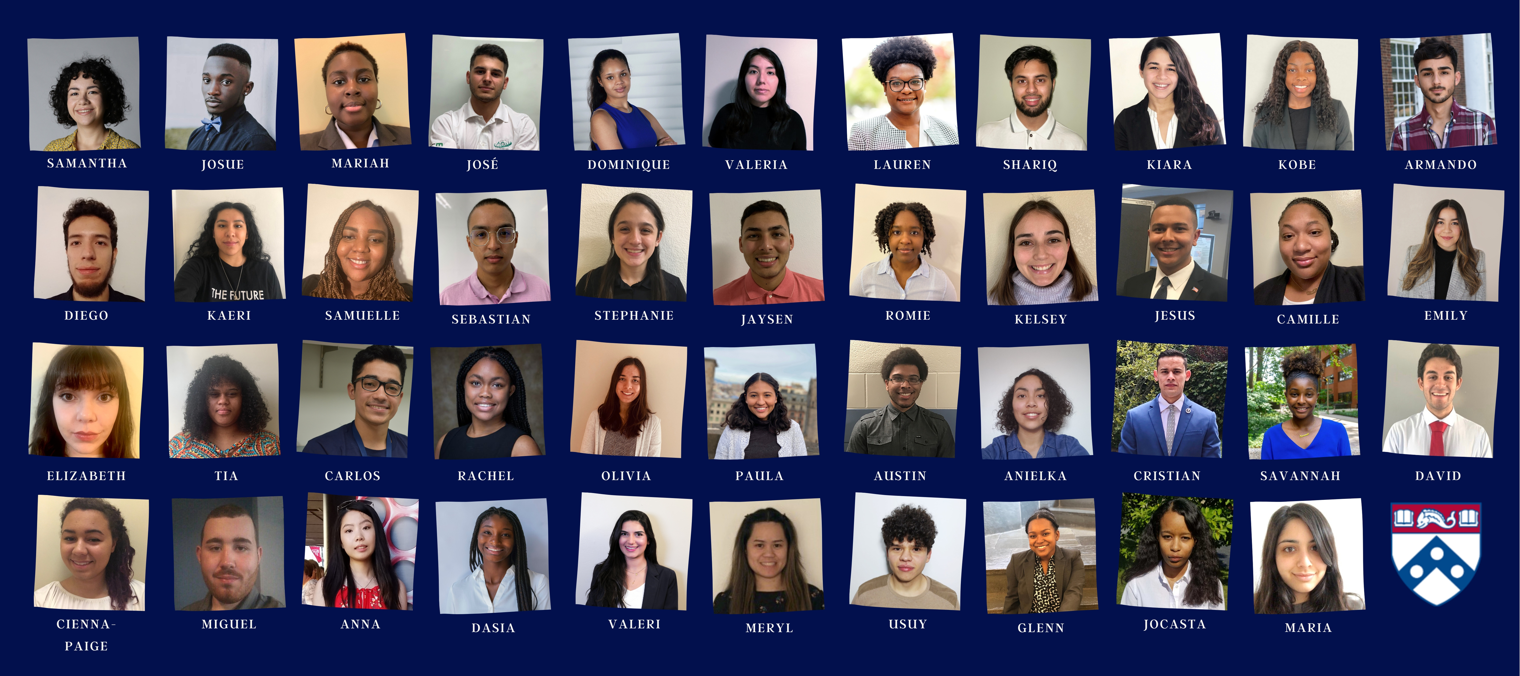 collage of 2020 intern portraits with first names under image